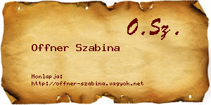 Offner Szabina névjegykártya